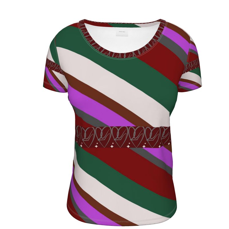 Heart & Heel Icon Tee – Ink Green & Burgundy Edition