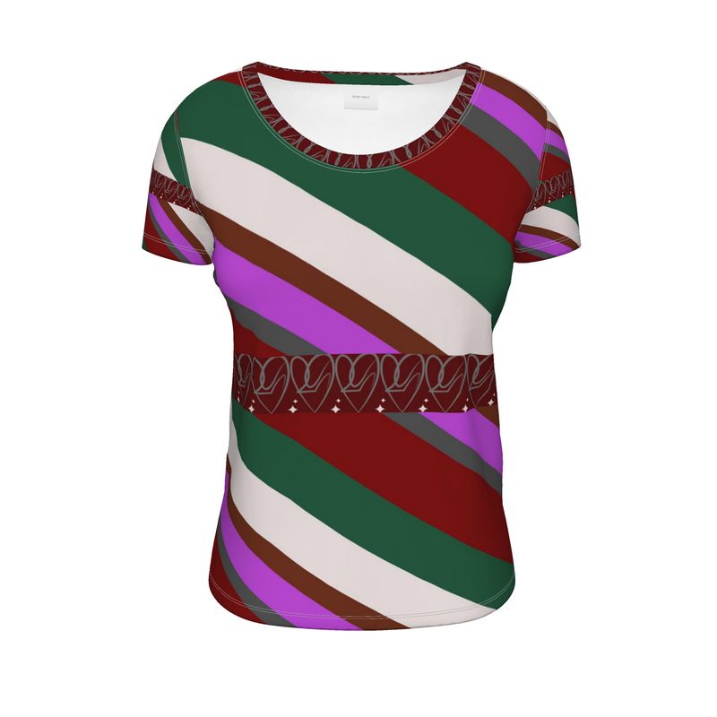 Heart & Heel Icon Tee – Ink Green & Burgundy Edition