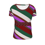 Heart & Heel Icon Tee – Ink Green & Burgundy Edition