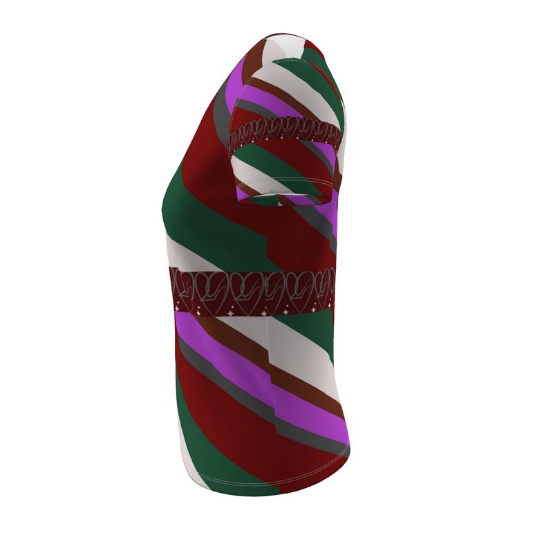 Heart & Heel Icon Tee – Ink Green & Burgundy Edition