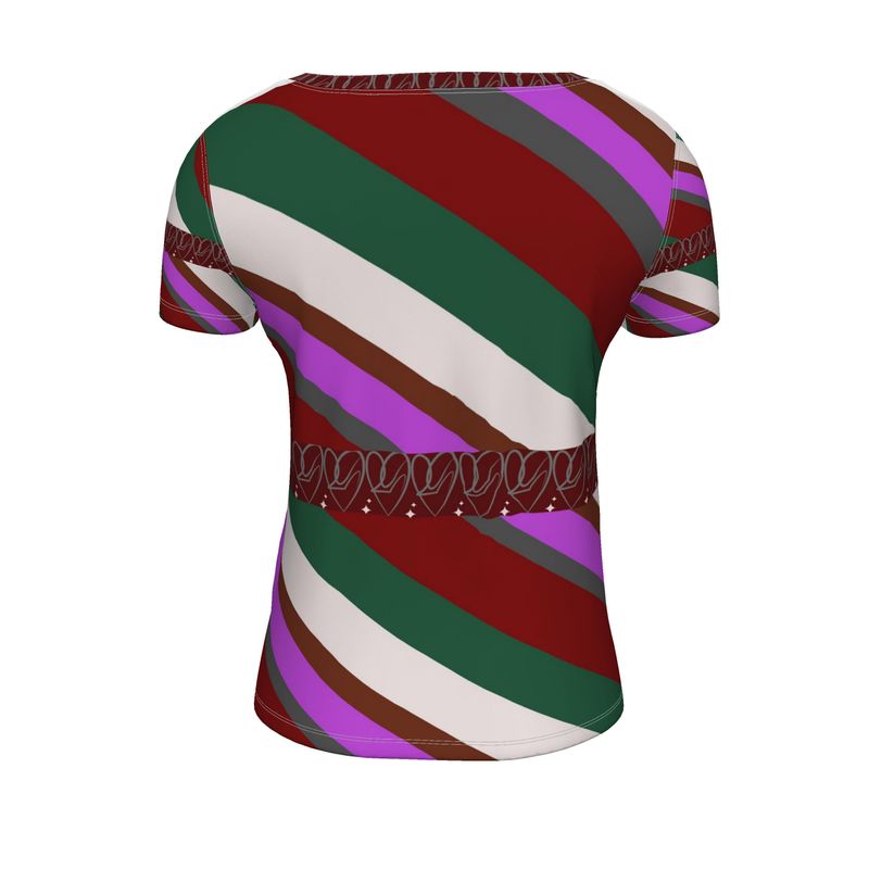 Heart & Heel Icon Tee – Ink Green & Burgundy Edition