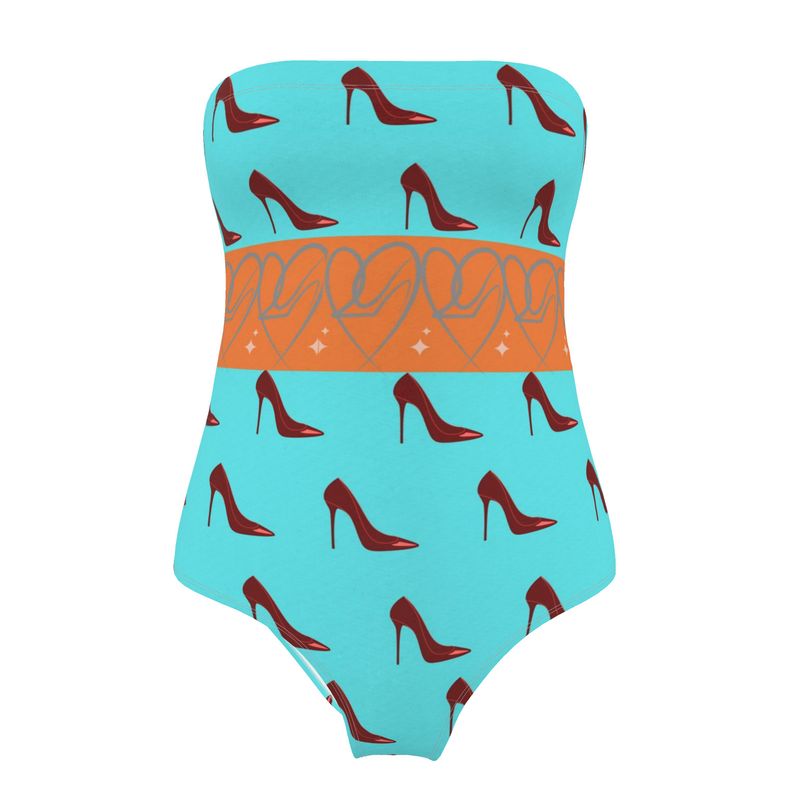 Ocean Stiletto Strapless Swimsuit