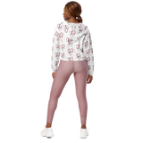 Sticky Heelz Women’s Cropped Windbreaker – Heart & Heel Edition
