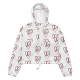 Sticky Heelz Women’s Cropped Windbreaker – Heart & Heel Edition