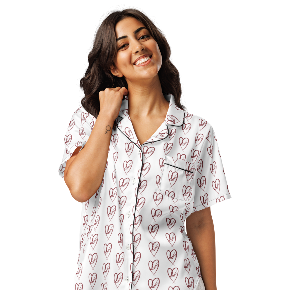 Sticky Heelz “Dream in Style” short sleeve pajama top