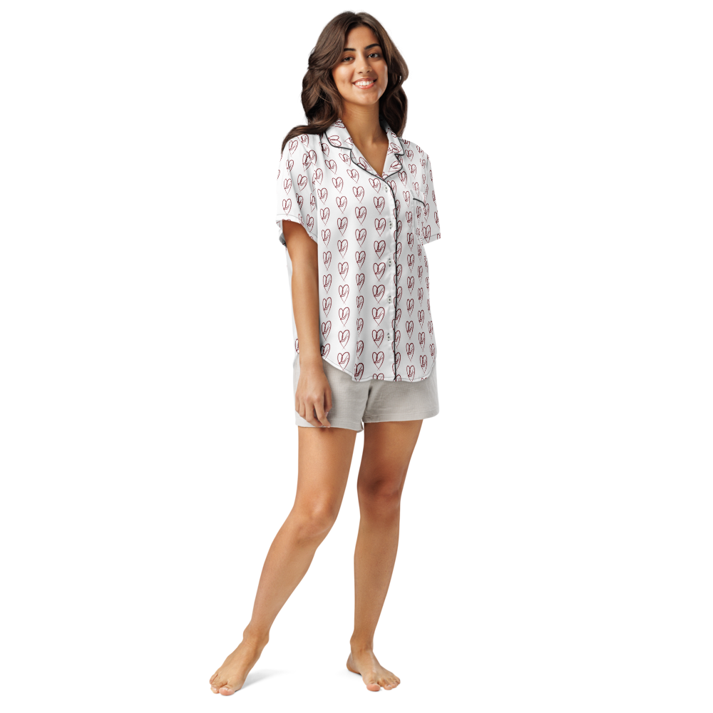 Sticky Heelz “Dream in Style” short sleeve pajama top