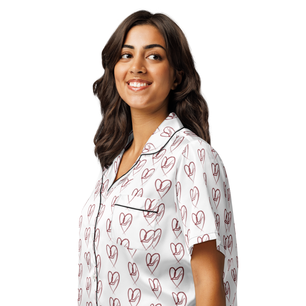 Sticky Heelz “Dream in Style” short sleeve pajama top