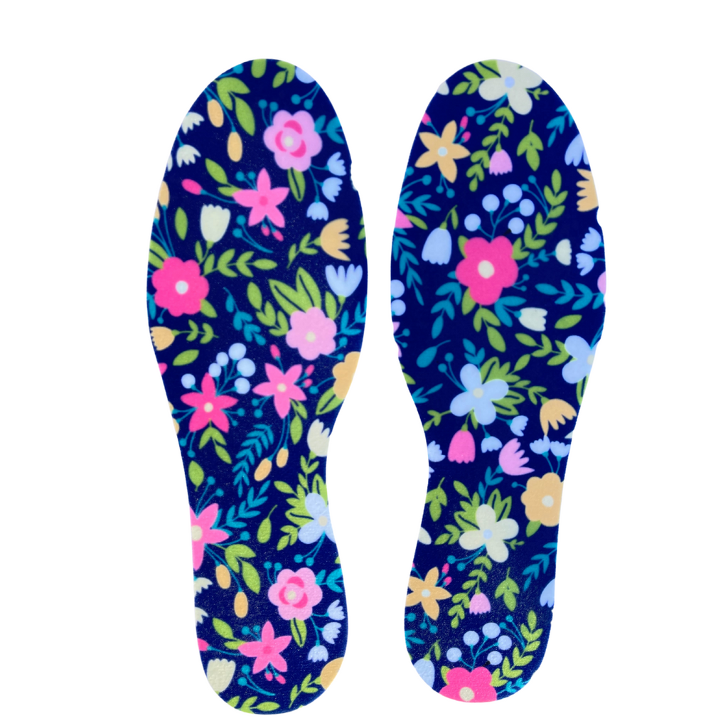 Leaf Pattern Insole Floral Feet – Designed Insoles with a Bloom of Comfort – Sticky Heelz